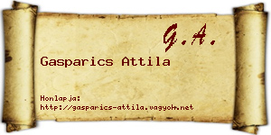 Gasparics Attila névjegykártya